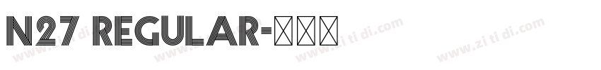 N27 Regular字体转换